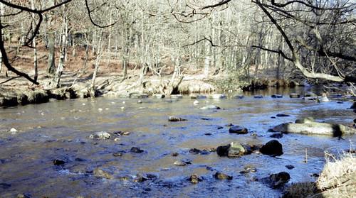 Stepping stones over the Duddon near Seathwaite